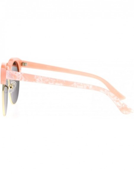 Oversized Super Oversized Fashion Sunglasses Womens Round Accent Top Shades - Pink Marble - CQ187C9HT28 $13.80