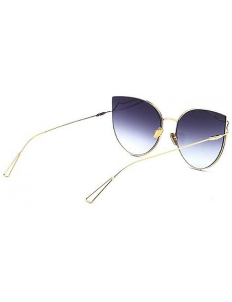 Aviator Sunglasses through the cat eyes new sunglasses- fashion trend retro glasses - B - CE18S6QNYQ2 $45.76