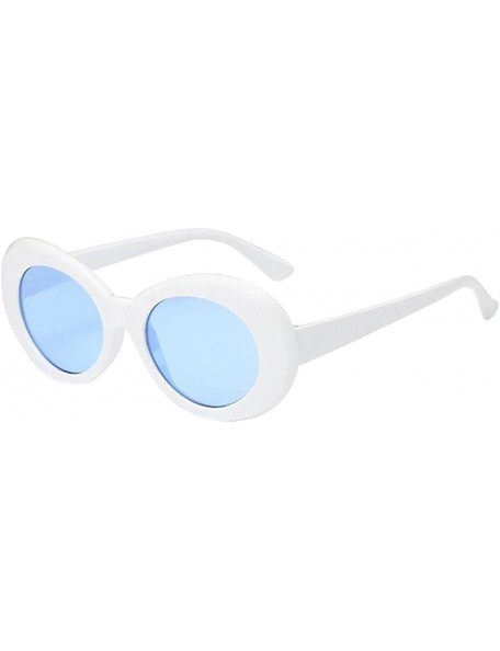 Goggle Summer Women Men Retro Sunglasses Vintage Designer Outdoor Glasses Eyewear - White+blue - CU18ZZQ7395 $7.97