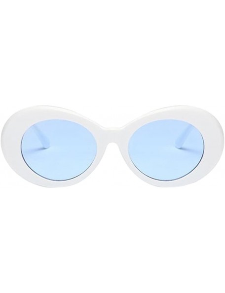 Goggle Summer Women Men Retro Sunglasses Vintage Designer Outdoor Glasses Eyewear - White+blue - CU18ZZQ7395 $7.97