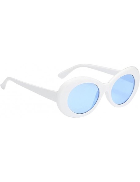 Goggle Summer Women Men Retro Sunglasses Vintage Designer Outdoor Glasses Eyewear - White+blue - CU18ZZQ7395 $7.97