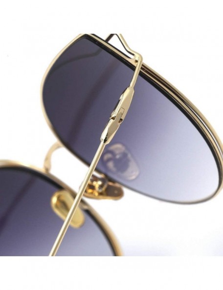 Aviator Sunglasses through the cat eyes new sunglasses- fashion trend retro glasses - B - CE18S6QNYQ2 $45.76