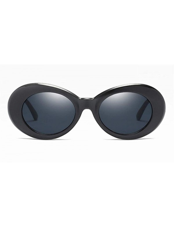 Round Women Clout Goggle Sunglasses Retro Small Round Fashion Kurt Cobain Sun Glasses Eyeglasses Goggles - Black - CN190880SH...