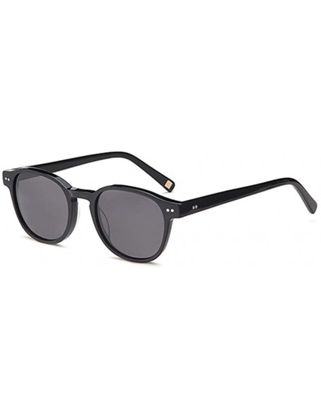 Round Vintage Sunglasses for Men Traveling Acetate Round Sun Glasses Driving Eyewear - 1 - C318QY33UTW $36.18