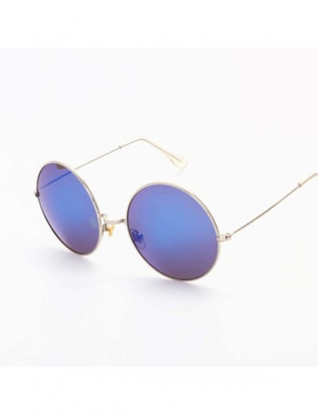 Aviator Fashion Lady Big Round Tinted Color Lens Sunglasses Men Women Retro Metal Frame Eye Vintage Tiny Sun Glasses - 2 - CM...