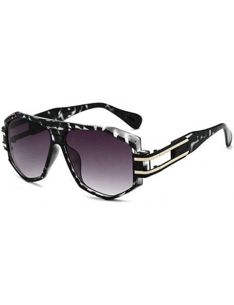 Oversized Oversized Square Sunglasses Unisex Flat Top Square Frame Shades NX - Leopard&gray - CH18M3TLZ7N $16.01