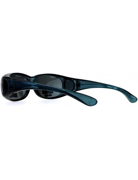 Rectangular Rectangular Polarized Anti-glare 60mm Fit Over OTG Sunglasses - Black - C712MX44SSA $15.40