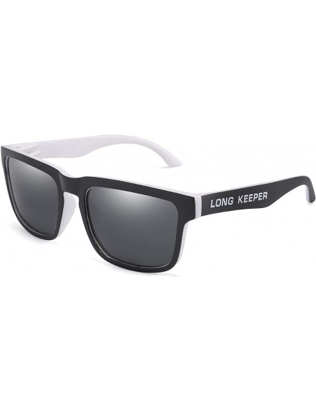 Sport Square Polarized Sport Sunglasses for Men Women Classic Driving Fishing Glasses - Grey - C818Y7EX9NN $20.39
