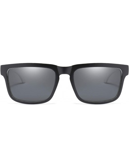 Sport Square Polarized Sport Sunglasses for Men Women Classic Driving Fishing Glasses - Grey - C818Y7EX9NN $9.74