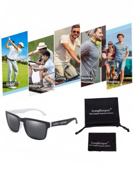 Sport Square Polarized Sport Sunglasses for Men Women Classic Driving Fishing Glasses - Grey - C818Y7EX9NN $9.74