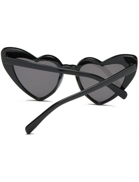 Sport Women Retro Fashion Heart-shaped Shades Sunglasses Integrated UV Glasses - E - CN18C0TI0RO $11.39