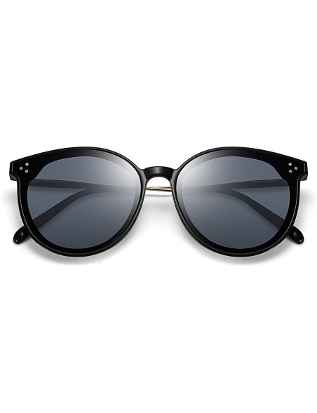 Oversized Fashion Design Oversized Round Women Sunglasses UV400 B2463 - Black - CZ18M9DRU3L $16.44