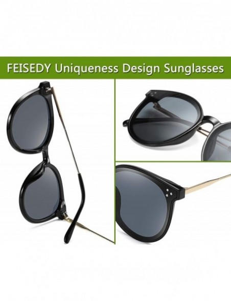 Oversized Fashion Design Oversized Round Women Sunglasses UV400 B2463 - Black - CZ18M9DRU3L $16.44