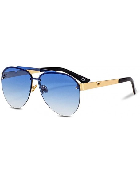 Aviator Fashion 2019 sunglasses- ladies fashion frame double beam sunglasses sunglasses - B - CX18SEHE8M2 $44.38