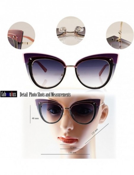 Round Muse Layered Top Cat-Eye Clear Eyeglasses Sunglasses A133 - Black/ Clear - CX18C5X2T08 $14.23