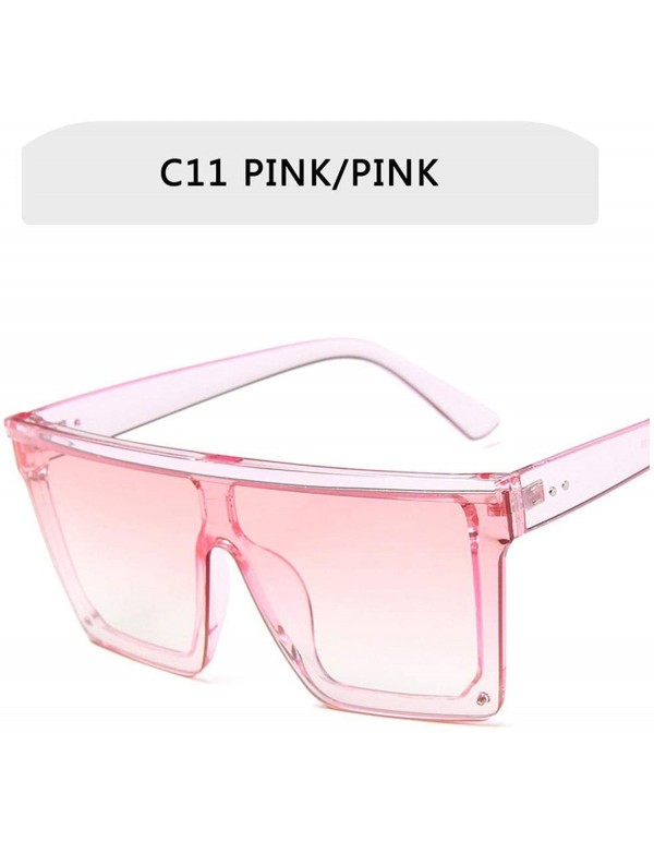 Goggle Flat Top Sunglasses Men Women Er Square Shades Gradient Sun Glasses Cool One Piece UV400 Mirror - C11 - CT198AI7UXK $3...