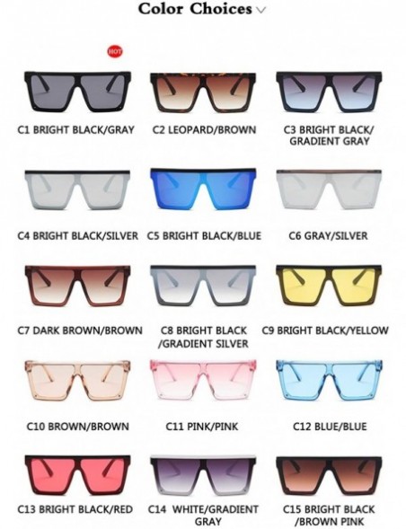 Goggle Flat Top Sunglasses Men Women Er Square Shades Gradient Sun Glasses Cool One Piece UV400 Mirror - C11 - CT198AI7UXK $3...