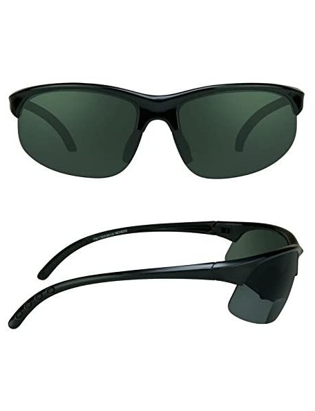 Wrap Bifocal Sunglasses Sports Outdoor Unisex - Black - CQ18045SA3Q $12.73