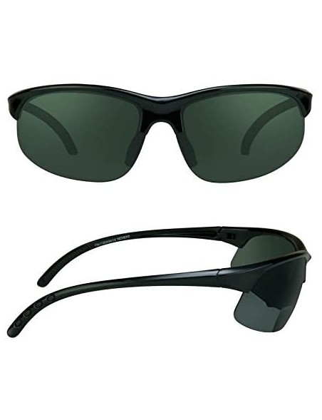 Wrap Bifocal Sunglasses Sports Outdoor Unisex - Black - CQ18045SA3Q $12.73