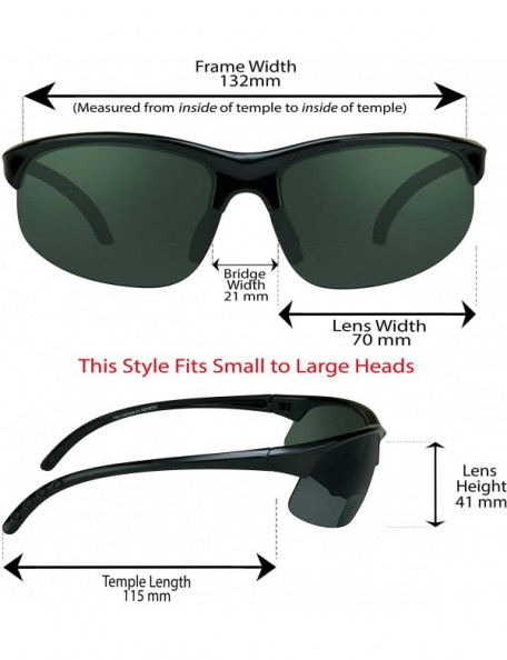 Wrap Bifocal Sunglasses Sports Outdoor Unisex - Black - CQ18045SA3Q $12.73