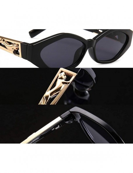 Goggle Retro Vintage Narrow Cateye Sunglasses for Women Clout Goggles hexagon Leopard sunglasses - 7 - CY193H43X0D $15.15