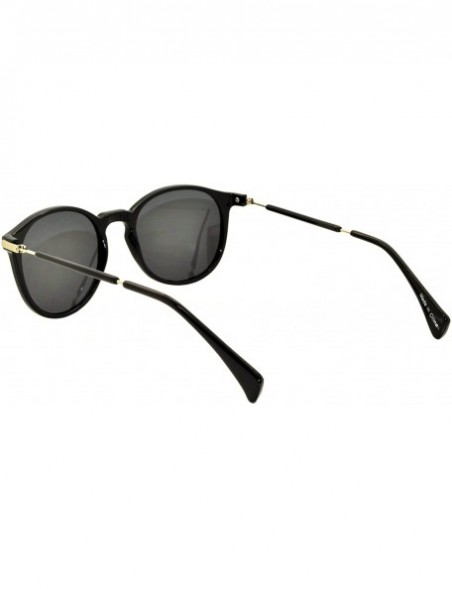 Wayfarer Ladies Stylish Retro Semi - Rimless Circle Round Vintage Sunglasses - \Black Round - CX11UENS543 $9.82