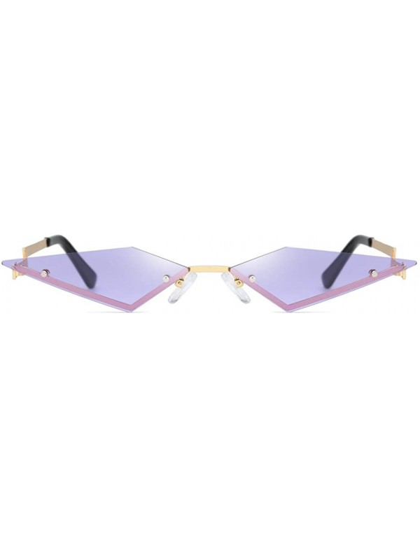 Goggle Sunglasses Polarizer Cat Eye Sunglasses Myopia Glasses Anti-UV Irregular - Purple - CK196D0GYYC $8.41