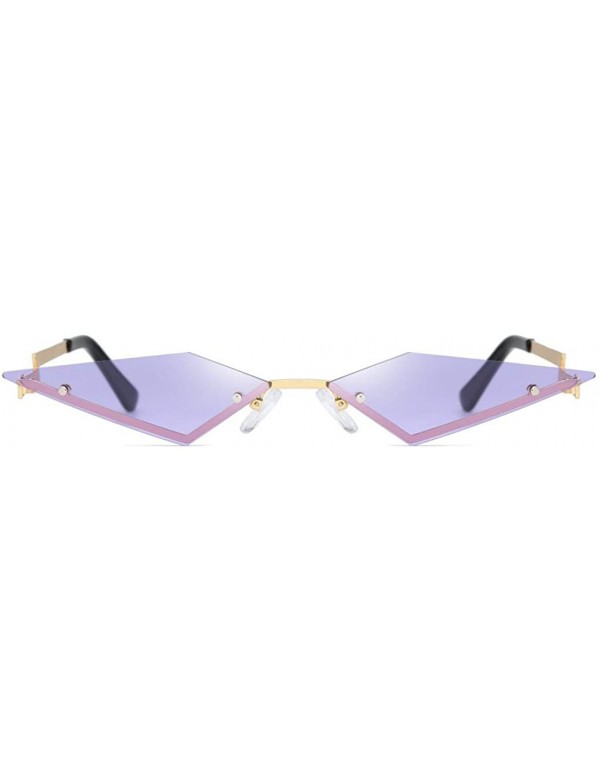 Goggle Sunglasses Polarizer Cat Eye Sunglasses Myopia Glasses Anti-UV Irregular - Purple - CK196D0GYYC $8.41