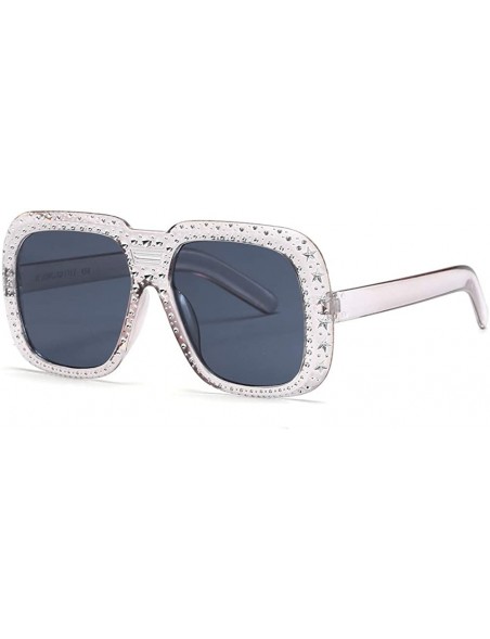 Oval Women Sunglasses Retro Black Drive Holiday Oval Non-Polarized UV400 - Grey - CR18R6XCGNU $10.56