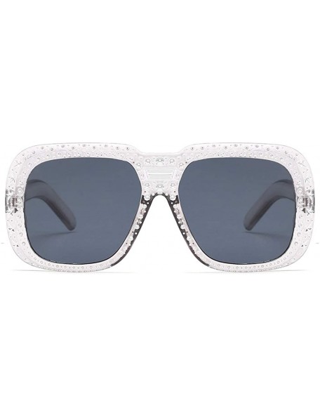 Oval Women Sunglasses Retro Black Drive Holiday Oval Non-Polarized UV400 - Grey - CR18R6XCGNU $10.56