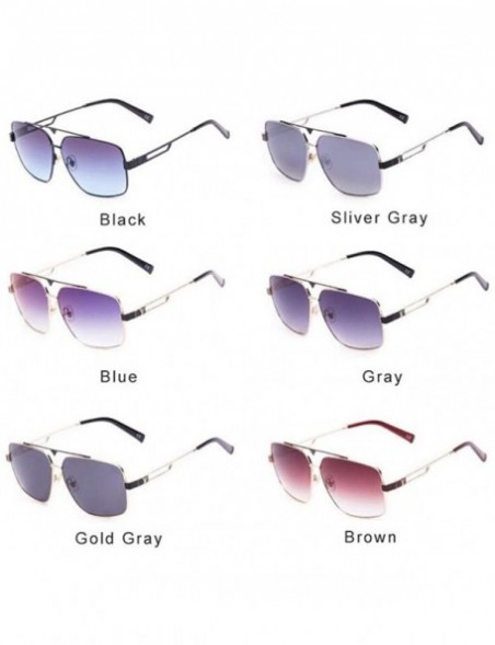Square Unisex Fashion Square Lens Sunglasses Driving Sunglasses - Blue - CH18WQ3YDKG $9.58