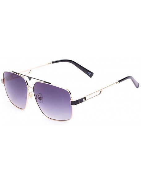 Square Unisex Fashion Square Lens Sunglasses Driving Sunglasses - Blue - CH18WQ3YDKG $9.58
