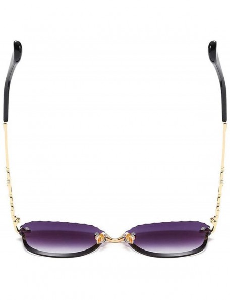Aviator Women's fashion sunglasses- frameless fashion sunglasses ladies fox head multicolor sunglasses - C - CW18RRAN77S $49.49