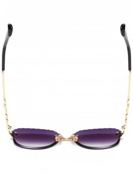 Aviator Women's fashion sunglasses- frameless fashion sunglasses ladies fox head multicolor sunglasses - C - CW18RRAN77S $49.49