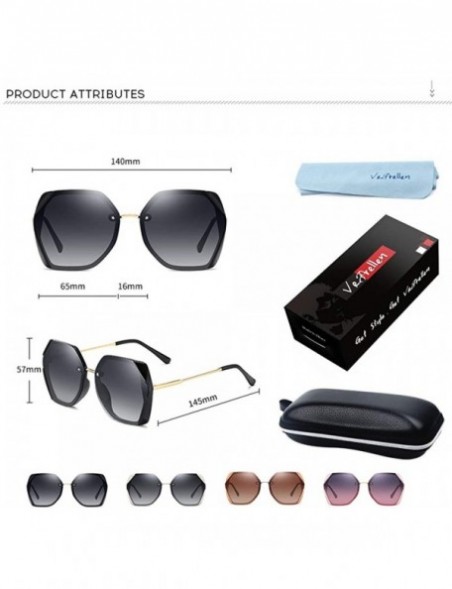 Sport Oversized Polarized Sunglasses for Women Protection UV400 YJ135 - Black Frame Grey Lens - C61963ZL8X2 $13.95