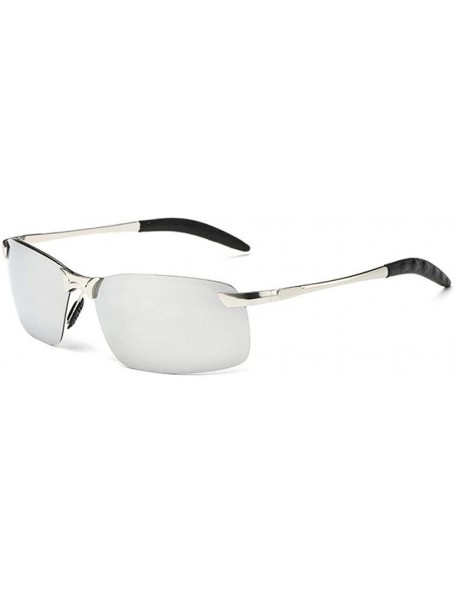 Aviator Sun Glasses Classic Retro Metal Frameless Men's Polarized UV400 Drive 8 - 2 - C218YLYI5XX $9.86