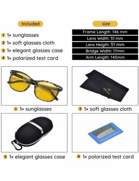 Square Night Vision Driving Glasses Polarized Anti-glare Clear Sun Glasses Men & Women Fashion - The Water Ink - CQ18DN4R7GL ...