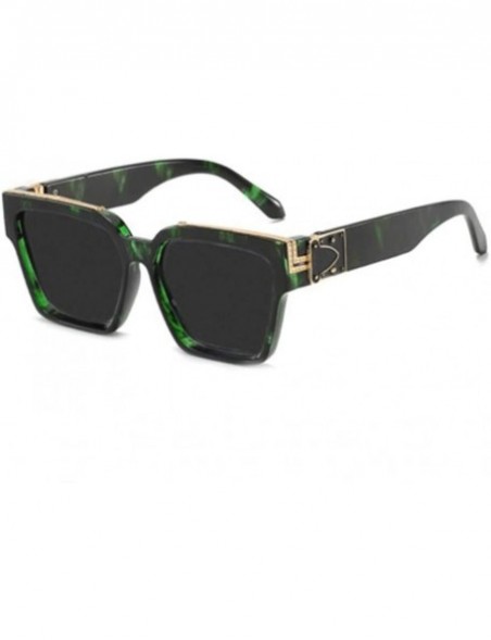 Square Sunglasses Fashion Square Sunglasses Unisex Sunshade Mirror - 2 - CQ1906D5DI5 $35.32