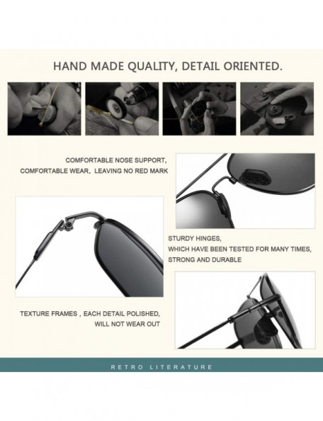 Aviator Military Style Classic Sunglasses for Men Women Aviator Polarized Sun Glasses UV 400 Protection - C418QQNKDIC $14.81