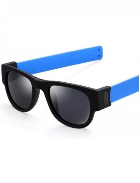 Butterfly Novelty Creative Wristband Sunglasses Polarized Sunglasses Driving Goggles Snap Bracelet - Blue - C5196OM997X $9.68