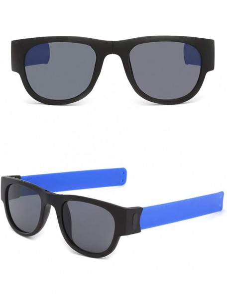 Butterfly Novelty Creative Wristband Sunglasses Polarized Sunglasses Driving Goggles Snap Bracelet - Blue - C5196OM997X $9.68