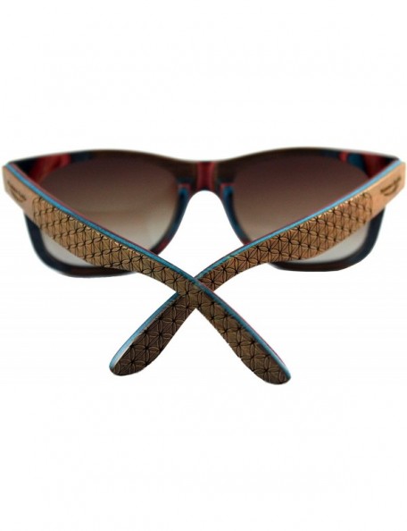 Wayfarer Handmade Maple Wood Sunglasses - Polarized UV400 Lenses in a Wooden Wayfarer that Floats! - CM12NA2Y7R0 $46.37