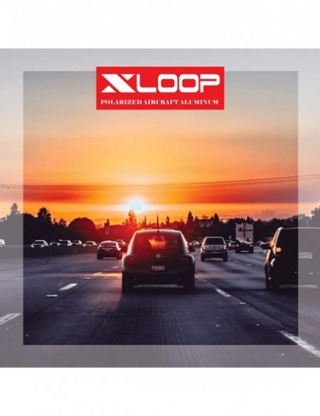 Wrap Xloop Polarized Aircraft Aluminum Driving Wrap Around Sunglasses For Men - Matte Black - Polarized Amber Driving - CM18H...