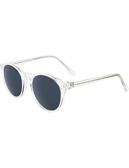 Cat Eye Classic Polarized Sunglasses for Women Cat Eye Design UV400 Protection Plastic Frame - Transparent - CG18W2G07ZS $10.43