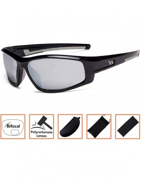 Sport Bifocal Sports Sunglasses TR90 Frame Outdoor Reading Sunglasses - Silver-mirror - CZ18NK205Y2 $9.18