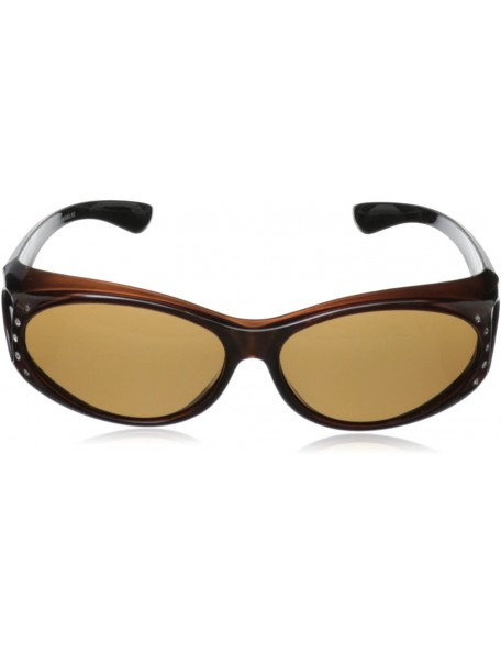 Sport Sunglasses Kristal 212OE Women's Polarized Wrap Sungalsees - Brown - CH11HHHV6GN $16.87