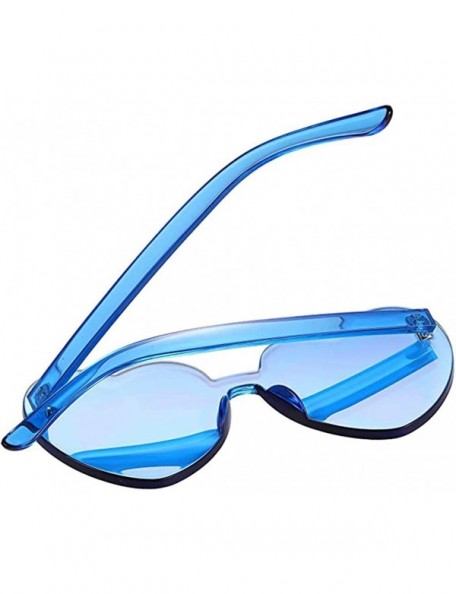 Rimless Heart Shape Sunglasses Party Sunglasses- Sunglasses Eyewear Accessory Eyewear - Blue - CF1933AHW9C $10.74