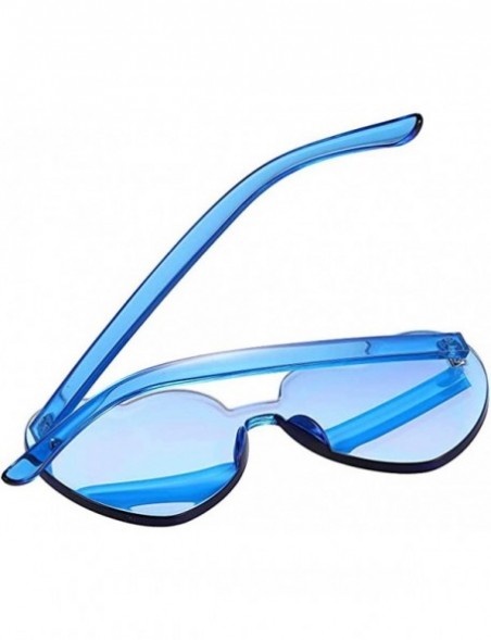 Rimless Heart Shape Sunglasses Party Sunglasses- Sunglasses Eyewear Accessory Eyewear - Blue - CF1933AHW9C $10.74