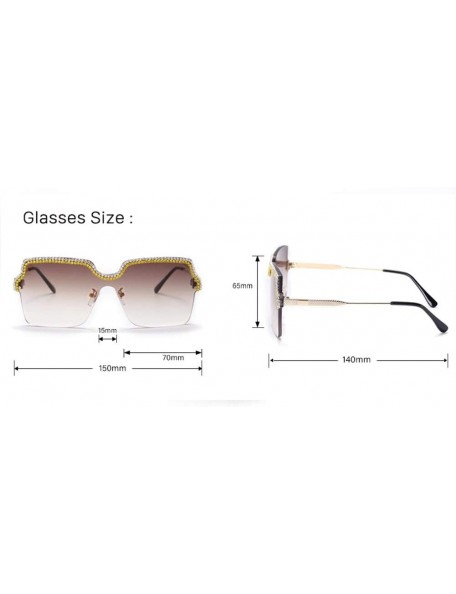 Sport Fashion Frameless Handmade Chain Sunglasses Ocean Piece Metal Frame Glasses - 4 - CE190QWMMLE $29.40