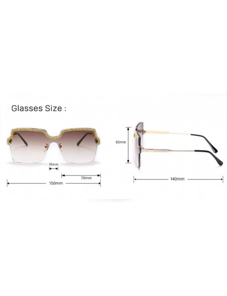Sport Fashion Frameless Handmade Chain Sunglasses Ocean Piece Metal Frame Glasses - 4 - CE190QWMMLE $29.40